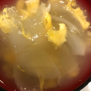 玉ねぎたっぷり！中華風かき玉スープ